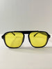 Bandile Black & Yellow Modern Aviator Style Sunglasses