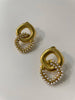 Thozama Vintage Pearl Encrusted Cocktail Earrings