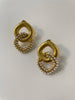 Thozama Vintage Pearl Encrusted Cocktail Earrings