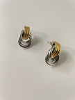 Refi Mixed Metal Swirl Vintage Earring