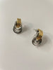 Refi Mixed Metal Swirl Vintage Earring