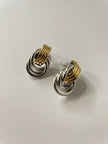 Refi Mixed Metal Swirl Vintage Earring