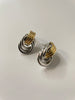 Refi Mixed Metal Swirl Vintage Earring