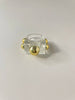 Sina Gold & Clear Resin Sphere Ring