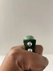 Sina Silver & Speckled Resin Sphere Ring