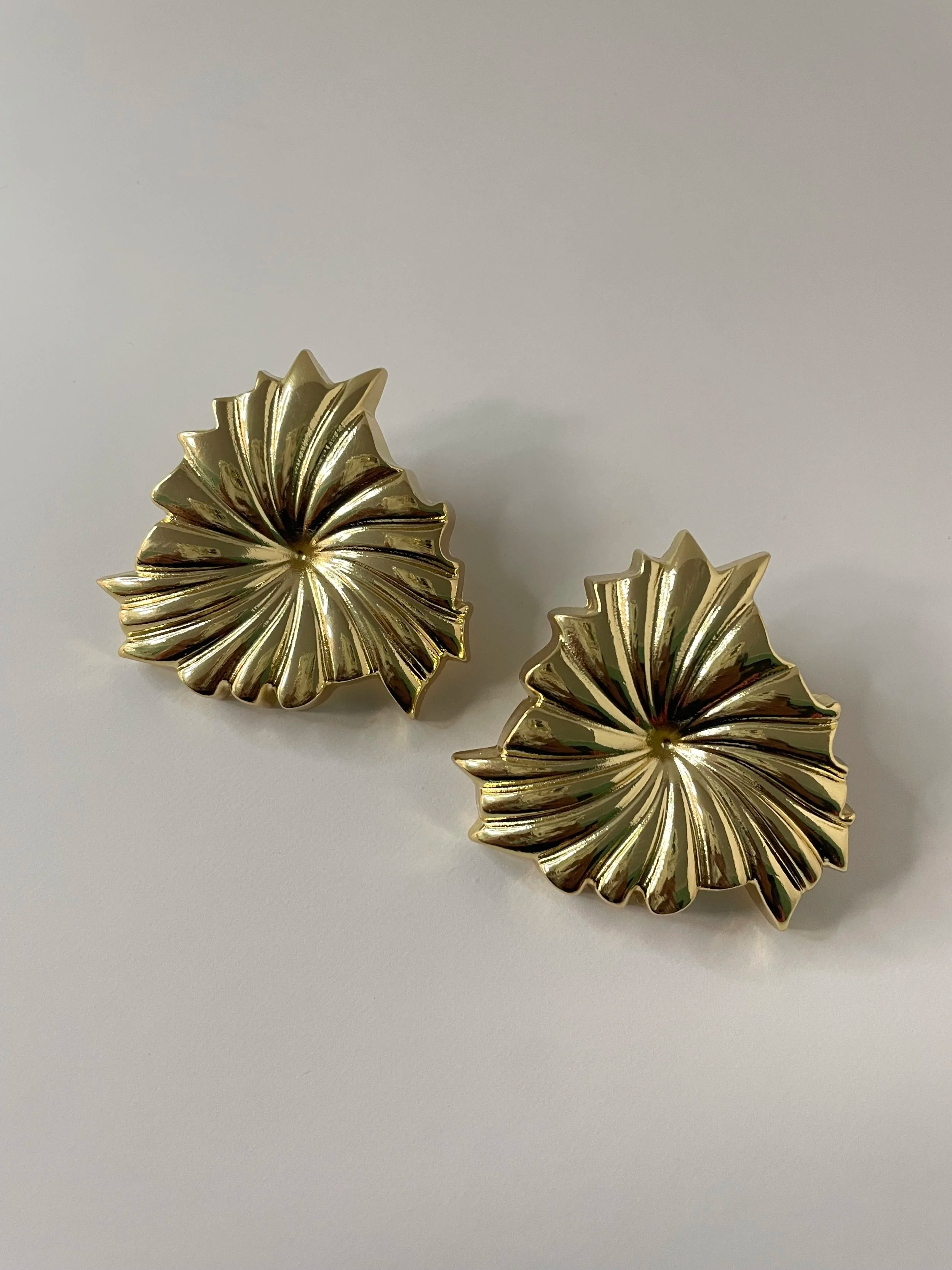 Clara Gold Windmill Irregular Bold Earrings