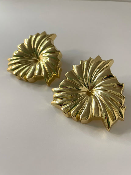 Clara Gold Windmill Irregular Bold Earrings