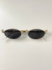 Kagiso Gold Embellished Oval Sunglasses
