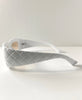 Whitney Cool White Basket Weave Sunglasses