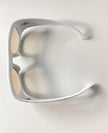 Whitney Cool White Basket Weave Sunglasses