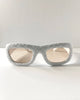 Whitney Cool White Basket Weave Sunglasses