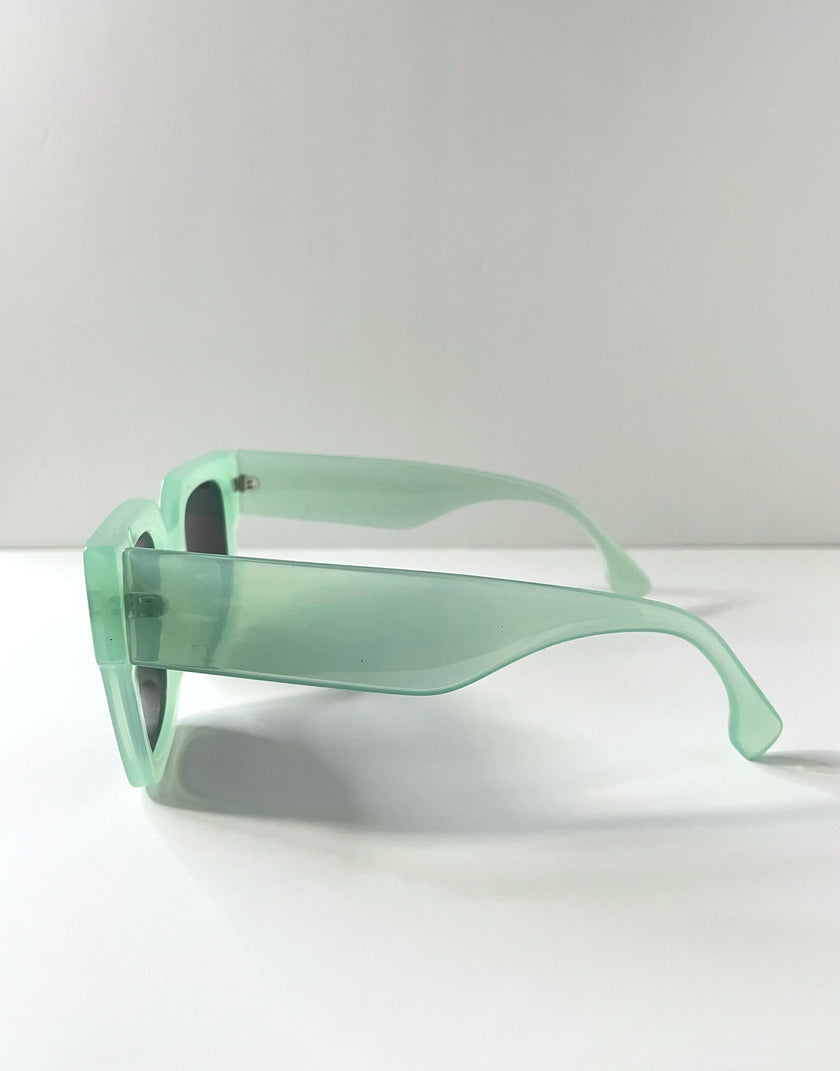 Tumelo Candy Green Wayfarer Tinted Sunglasses