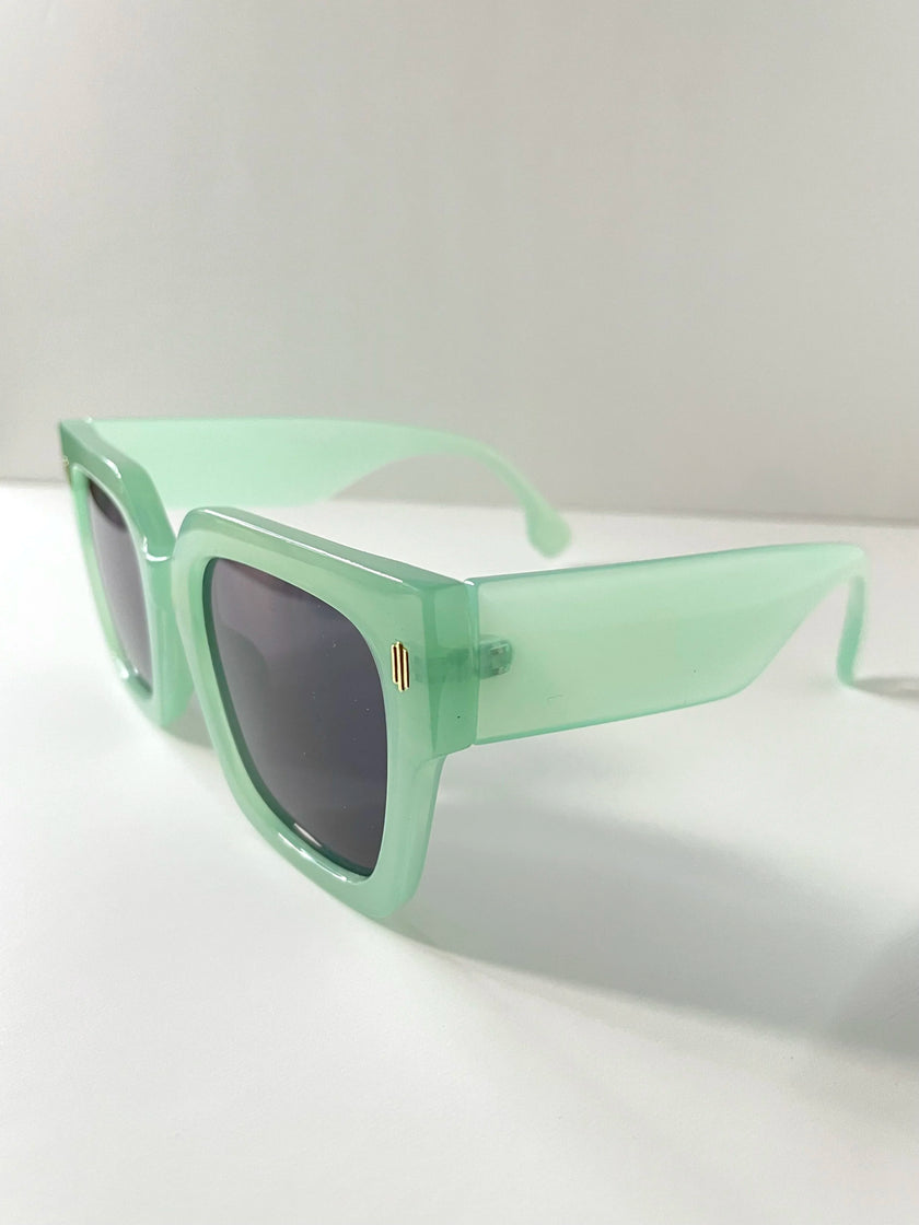 Tumelo Candy Green Wayfarer Tinted Sunglasses