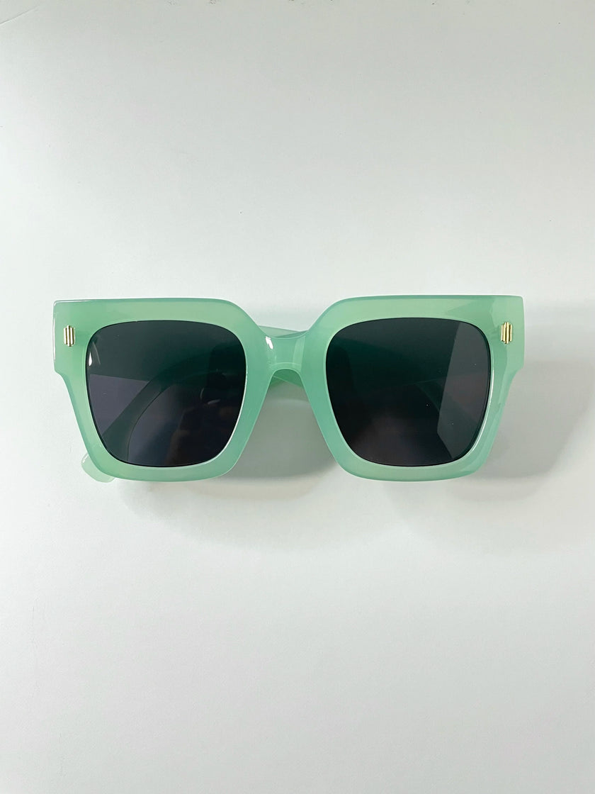 Tumelo Candy Green Wayfarer Tinted Sunglasses