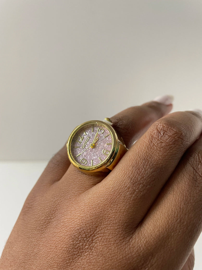 Maki Gold & Pink Expander Watch Ring
