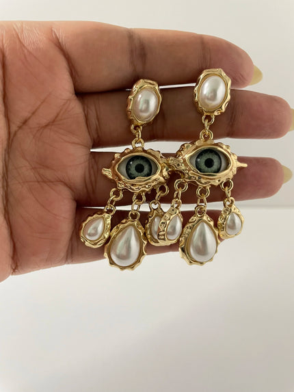 Lucia Gold Les Yeaux Earrings