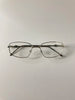 Tiana Silver Minimalist Clear Metal Glasses
