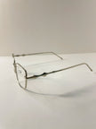 Tiana Silver Minimalist Clear Metal Glasses