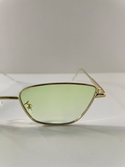 Siya Gold 00's Minimalism Silhouette Tinted Glasses