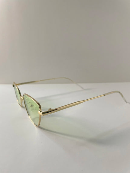 Siya Gold 00's Minimalism Silhouette Tinted Glasses