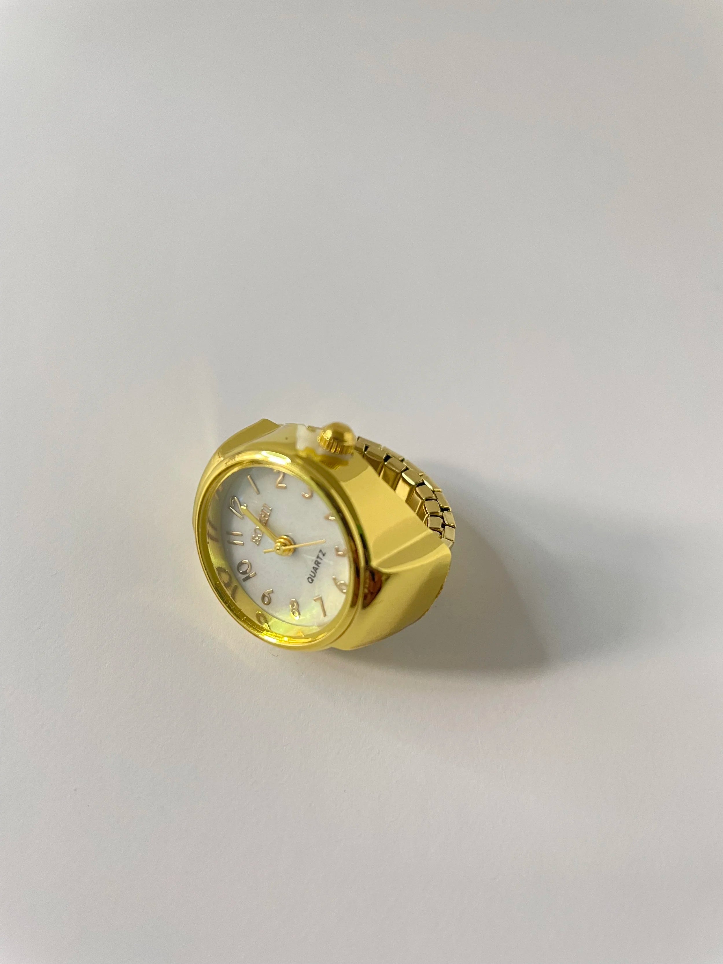 Maki Gold & White Expander Watch Ring
