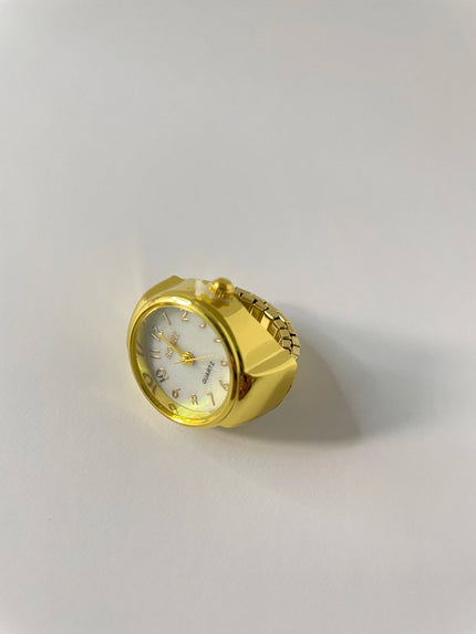 Maki Gold & White Expander Watch Ring