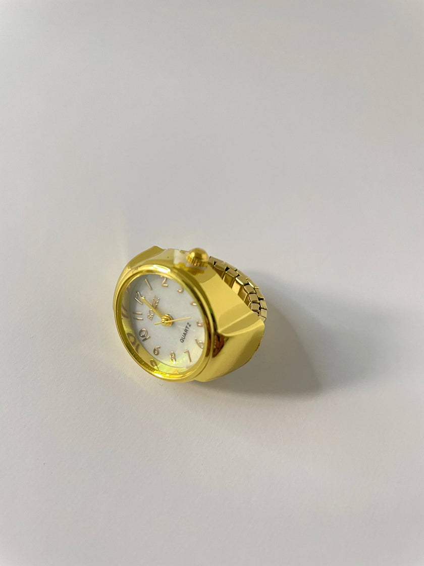 Maki Gold & White Expander Watch Ring