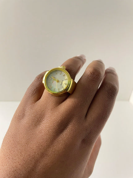 Maki Gold & White Expander Watch Ring