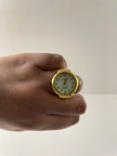 Maki Gold & White Expander Watch Ring