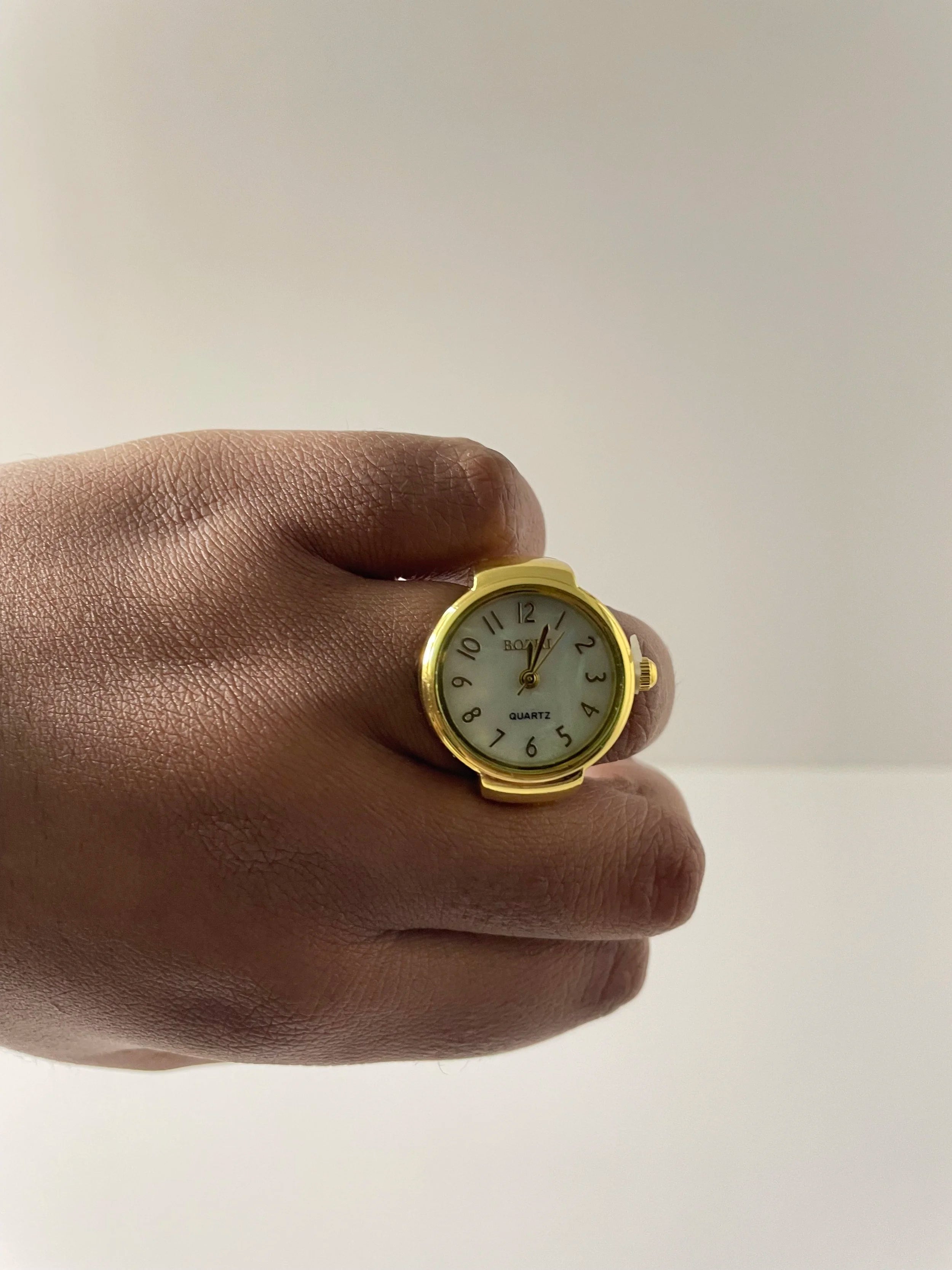 Maki Gold & White Expander Watch Ring