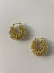 Mazi Gold Encrusted Hoop Earrings