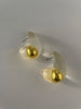 *NOT SO PERFECT* Nwabisa Gold Ball Cloudy Resin Teardrop Earrings
