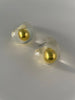 *NOT SO PERFECT* Nwabisa Gold Ball Cloudy Resin Teardrop Earrings