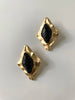 Mamadupe Gold & Black Pyramid Dangle Earrings