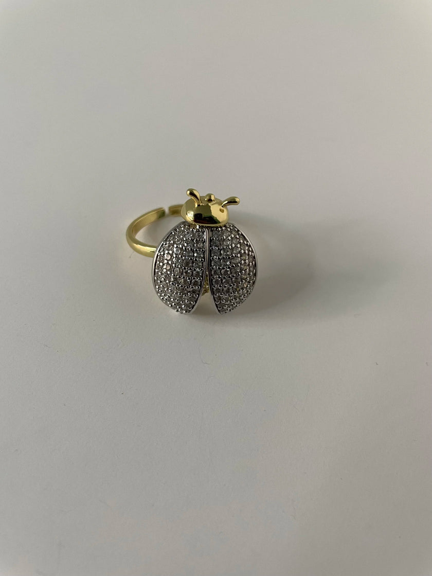 Thami Clear Embellished Lady Bug Luxurious Rings