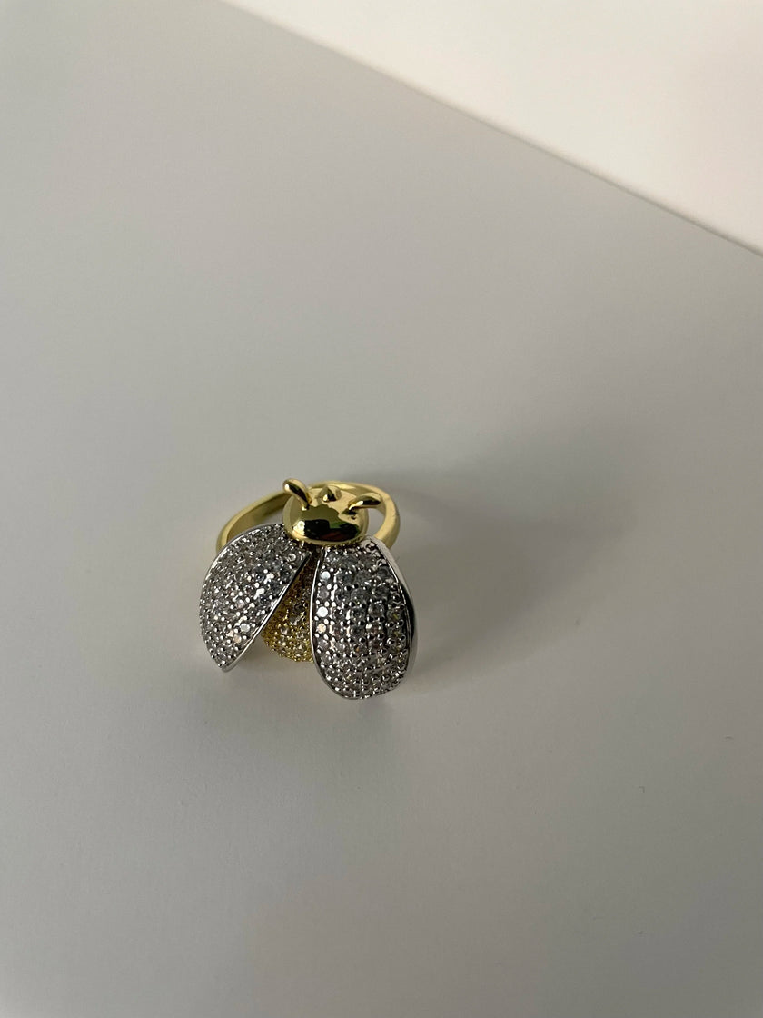 Thami Clear Embellished Lady Bug Luxurious Rings