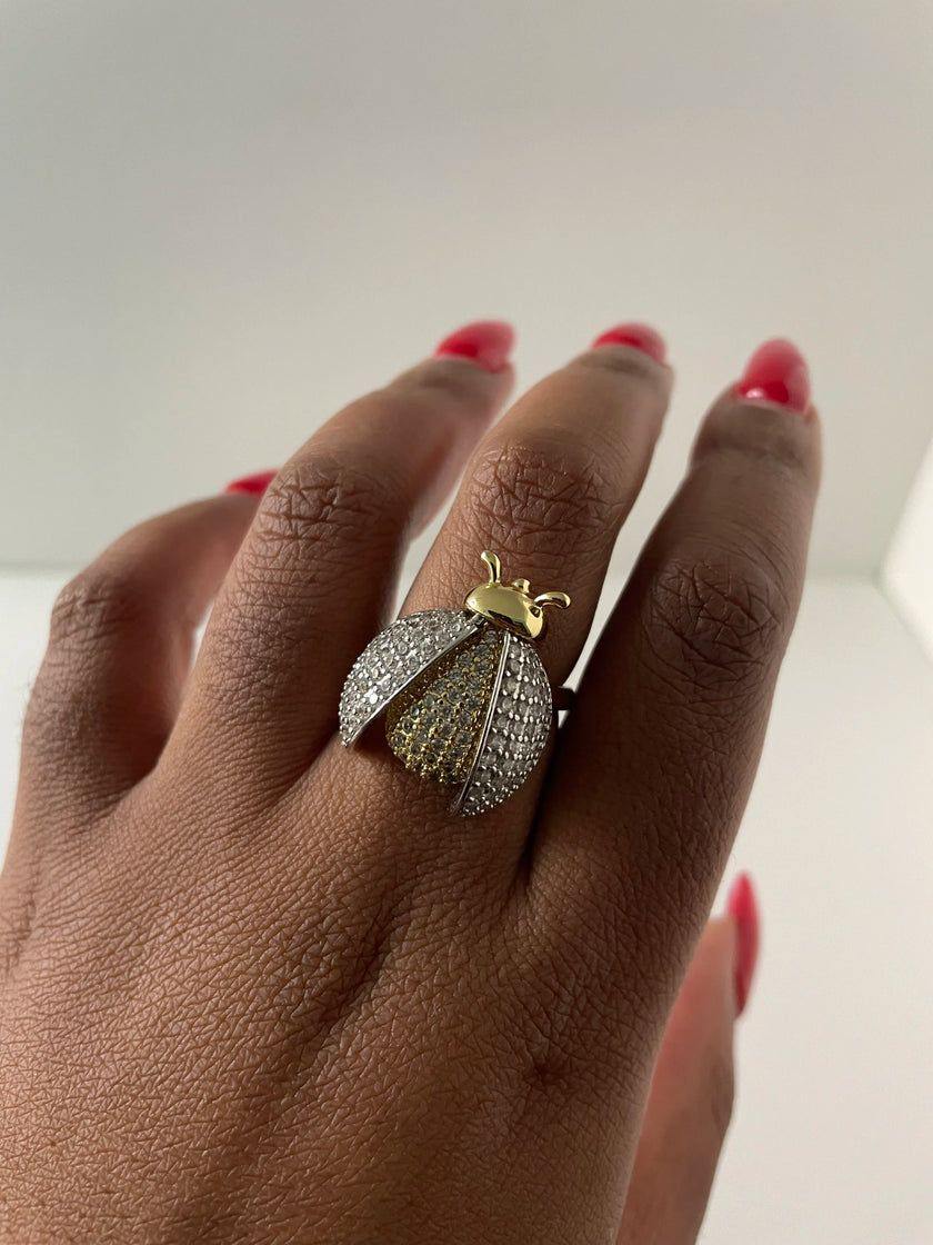 Thami Clear Embellished Lady Bug Luxurious Rings