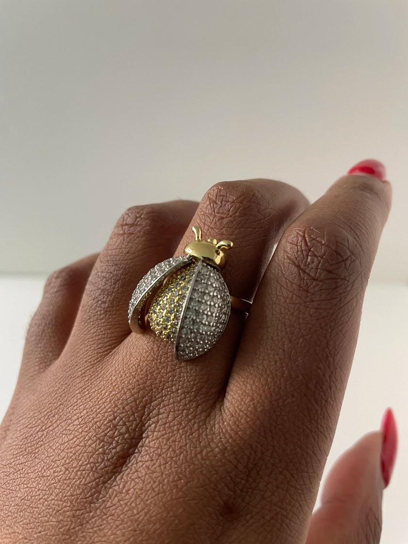 Thami Clear Embellished Lady Bug Luxurious Rings