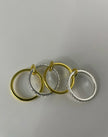 Kagiso Gold Triple Embellished & Gold Minimal Ring Set