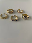 Sindisiwe Gold MultiColoured Gem Encrusted Ring Set