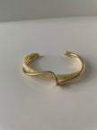 Amanda Gold & Cream Geometric Resin Cuff