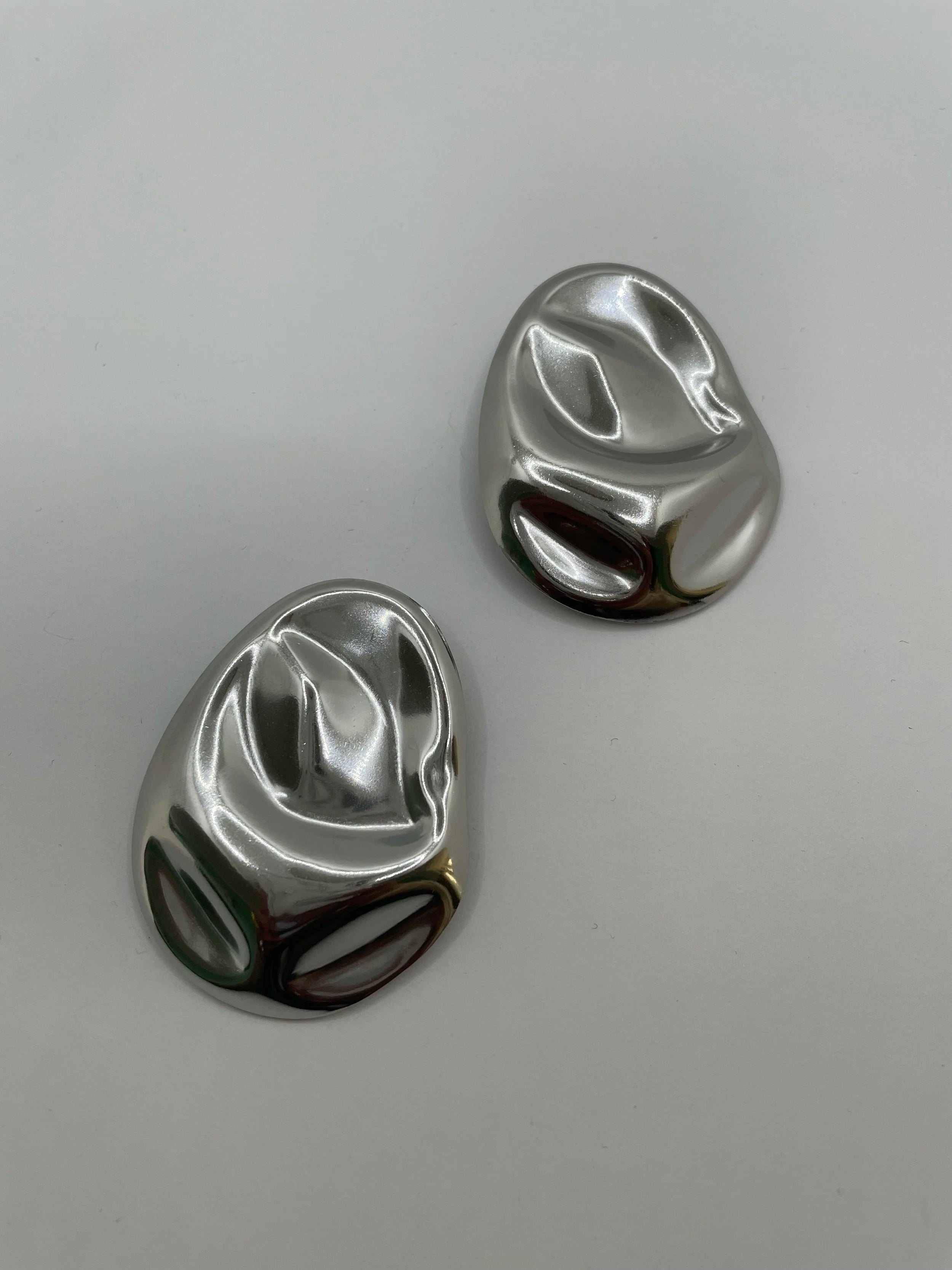 Sibulele Silver Textured Moon Stud Earrings