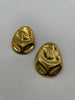 Sibulele Gold Textured Moon Stud Earrings