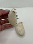 Khangwelo Oversized Cream Elongated Comet Earrings