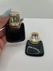 Nancy Black & Gold Retro Luxe Drop Earrings