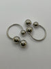Palesa Silver Cool Triple Sphere Hoop Earrings