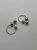 Palesa Silver Cool Triple Sphere Hoop Earrings