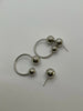 Palesa Silver Cool Triple Sphere Hoop Earrings