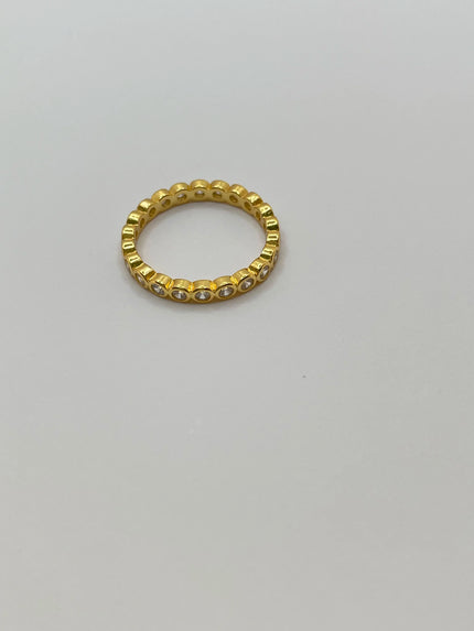 Tsebiso Minimal Oval Zirconia Encrusted Stackable Ring