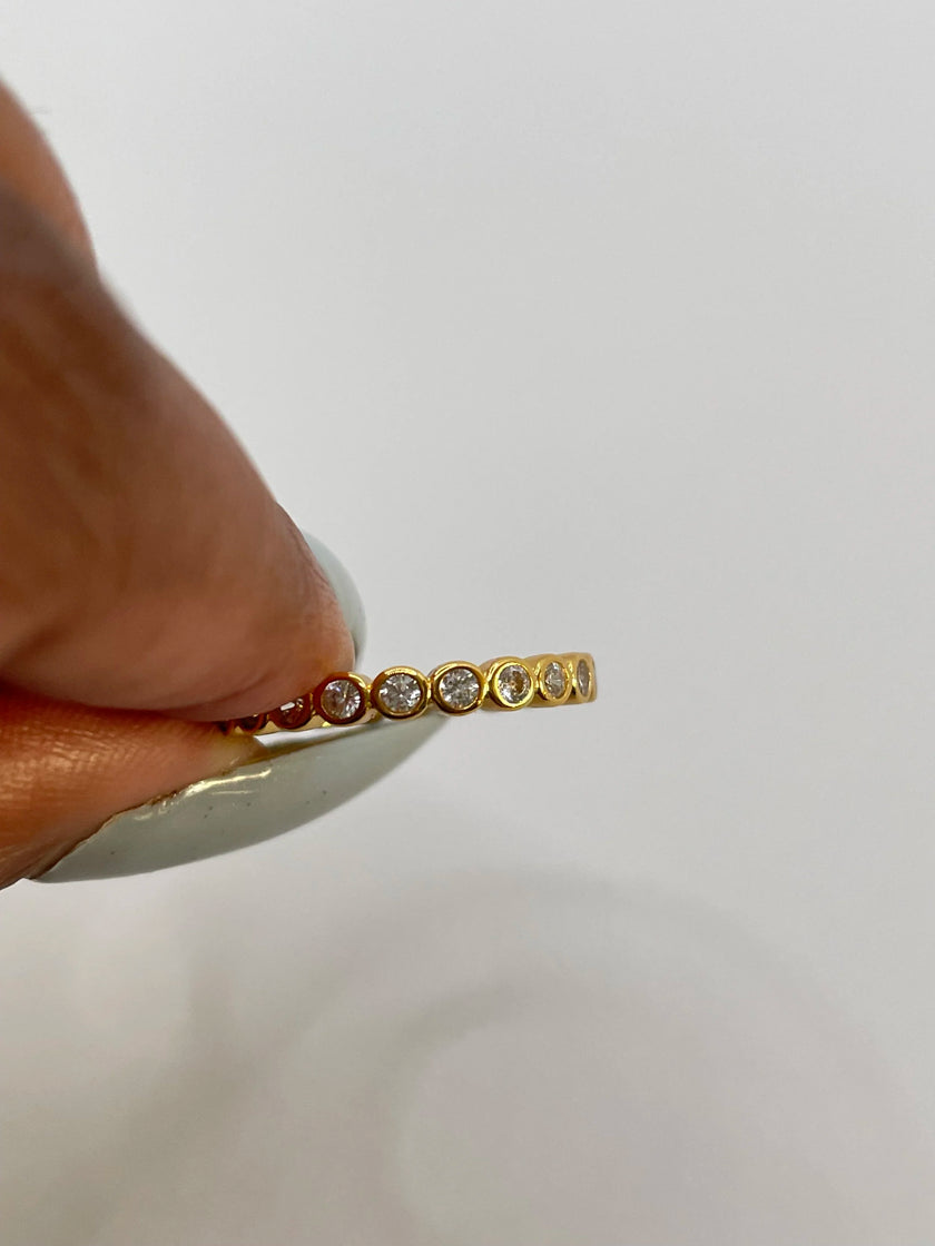 Tsebiso Minimal Oval Zirconia Encrusted Stackable Ring